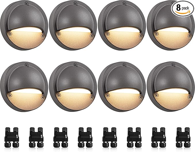 SUNVIE Low Voltage Deck Lights with Fastlock2 Wire Connector 5W LED Landscape Step Stair Lights Outdoor Accent | Lumora