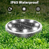 nipify 8 Pack Solar Ground Lights Outdoor, 8 LED Solar Lights Outdoor Waterproof Flat Solar Pathway Lights for Yard | Lumora
