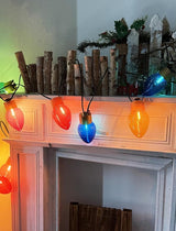 16Ft Jumbo LED Multicolor Valentine's Day String Lights Outdoor with 10 T13 LED Bulb, Clear Multicolor Hanging | Lumora