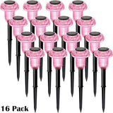 Halloween Solar Lights Outdoor 16 Pack Pink Purple LED Waterproof Mushroom Outside Lights for Yard Garden Patio | Lumora
