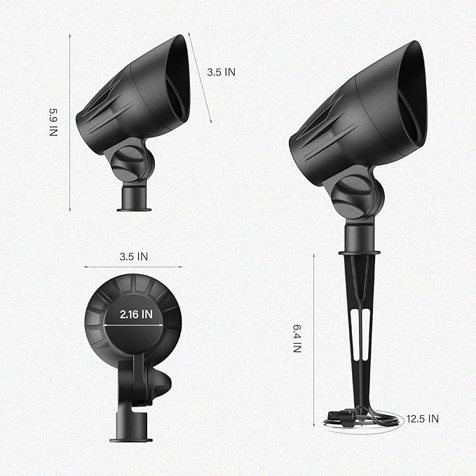 GOODSMANN Low Voltage Landscape Spotlights 5W LED 8PK Outdoor Floodlights 2700K Warm White Replaceable MR16 LED | Lumora