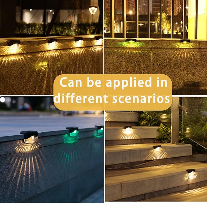 2 LED Solar Deck Lights Outdoor 16 Pack, Solar Lights Outdoor Waterproof for Step,Yard, Fence, Patio, Deck and | Lumora