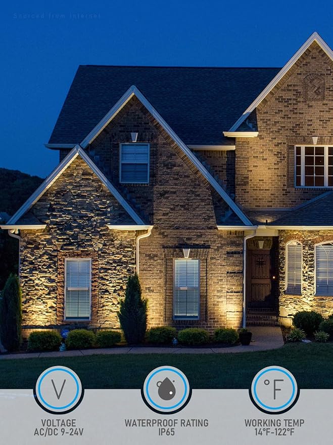 LEONLITE Solid Cast Brass Landscape Spotlights, Low Voltage Landscape Light, 12V Directional Uplights for Tree, House, Work with MR16 Bulb, (Bulbs Not Included), IP65, 7.72" Tall, Bronze, Pack of 4