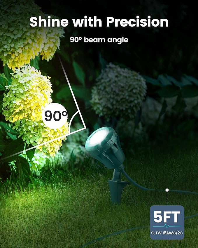 SURAIELEC Christmas Spotlight Outdoor, Create Stunning Holiday Decor with 4 Color Lenses (Red Green Blue Yellow) | Lumora