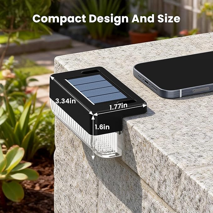 Solar Deck Lights Outdoor 20 Packs, Solar Powered LED Step Lights Waterproof Outdoor for Deck, Step, Fence, Wall | Lumora