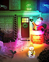 4 Pack Color Change Solar Spotlights Outdoor for Christmas Decorations, Tree, Snowman, Santa Claus, Elk Statue | Lumora