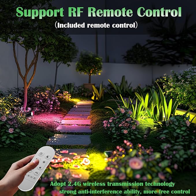 Color Changing Outdoor Landscape Lights, 12V RGB Low Voltage Landscape Lighting Kit with Remote Control, Smart | Lumora