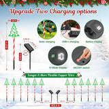 12 Pack Christmas Solar Pathway Lights Outdoor Decorations, 10 Modes Christmas Tree Candy Stake Lights with 156 | Lumora