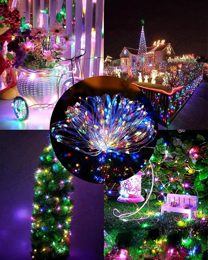 Twinkle Star 2 Pack Solar Christmas Lights Outdoor, Total 80 FT 240 LED Solar Powered Christmas Fairy Lights | Lumora