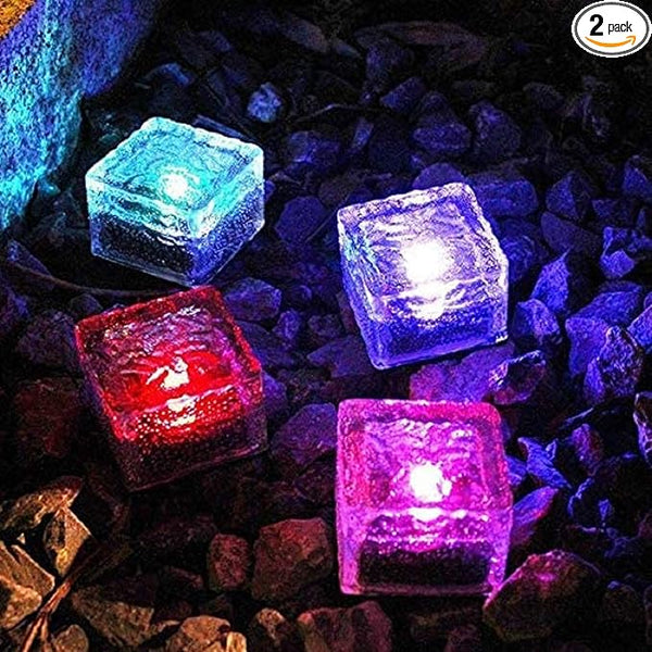 Solar Ice Cube Lights -LED Landscape Crystal Brick Light Waterproof for Outdoor Garden Patio Yard Lawn Pool Path | Lumora