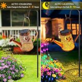 Solar Watering Can Lights, Hummingbird Gifts for Women Mom Grandma Birthday, Waterproof Outdoor Multicolor Garden | Lumora