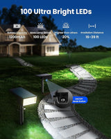 Koicaxy Solar Lights Outdoor Waterproof 8 Pack IP65, 100 LEDs 4 Light Modes, Higher Charging Efficiency, Auto | Lumora