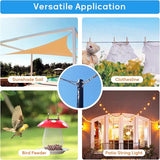 String Light Hanging Kit with 200FT Vinyl Coated Stainless Steel 304 Wire Rope Suspension Kit Included Enough | Lumora