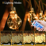 Solar Outdoor Garden Twine String Lights,LED Patio Lights with Solar/USB Dual Power Supply Design, With 20 | Lumora