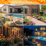 Solar Flowers Outdoor Waterproof, Unique Solar Powered LED Marigold Stake Lights with Monarch Butterflies for | Lumora