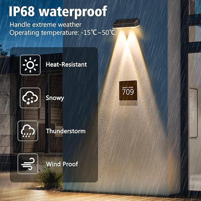 echosari 8 Pack Solar Fence Lights Outdoor Waterproof Color Changing 100 Lumen Ultra Bright Auto ON/Off for Backyard Patio Railing Porch Step (3000K-6500K & RGB)