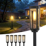Solar Pathway Lights Outdoor,6 Pack Warm Garden Lights Solar Powered Waterproof IP65,Auto On/Off Outdoor Light for | Lumora