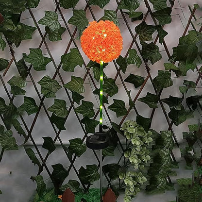 ZJchao Solar Ball Light Outdoor Garden Decorative for Courtyard (Orange)