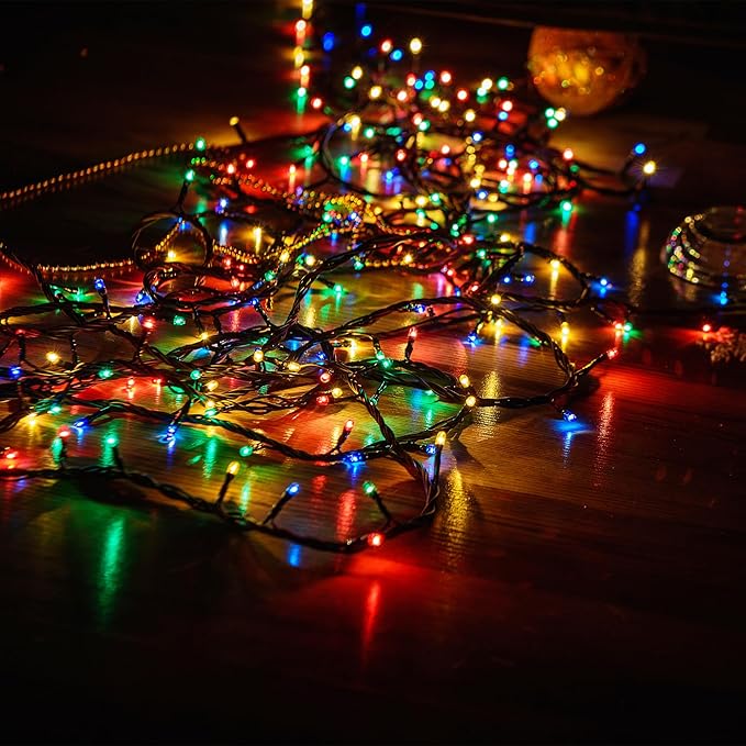 2 Pack Solar Christmas Lights Outdoor, 72FT 200 LED Solar String Lights with 8 Lighting Modes, IP65 Waterproof | Lumora