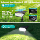 68 LEDs RGB Solar Spot Lights, 1000 Lumens 9 Lighting Modes Color Changing Solar Outdoor Lights, IP67 Waterproof | Lumora