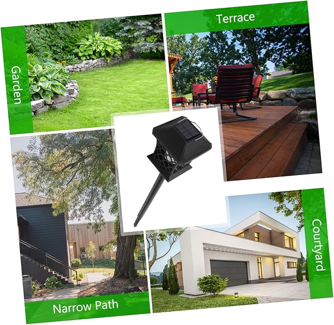 DOITOOL 2pcs Solar Powered Outdoor Garden Lights Ground Solar Pathway Lamps for Patio Deck Fence Lawn Decorations