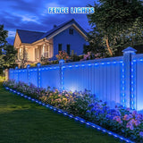 JMEXSUSS 2 * 200 LED Blue Solar Rope Lights, 66ft IP 65 Waterproof Solar String Light Outdoor, 8 Modes Christmas | Lumora