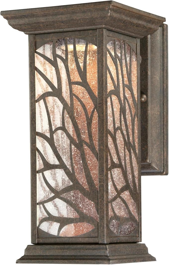 Westinghouse Lighting 6312000 Glenwillow One-Light LED, Victorian Bronze Finish with Clear Seeded Glass Outdoor Wall Fixture, 1 Pack