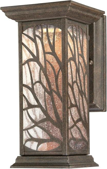 Westinghouse Lighting 6312000 Glenwillow One-Light LED, Victorian Bronze Finish with Clear Seeded Glass Outdoor Wall Fixture, 1 Pack