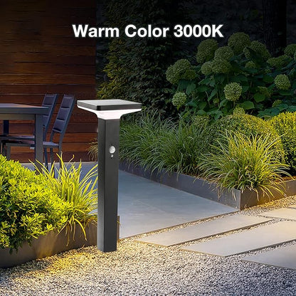 Solar Pathway Lights Outdoor，Motion Sensor Dusk to Dawn Bright Lamps Post，Led Waterproof Aluminum Landscape Lighting Path High 600 Lumen Black Light for Garden Yard Lawn Walkway Driveway Patio
