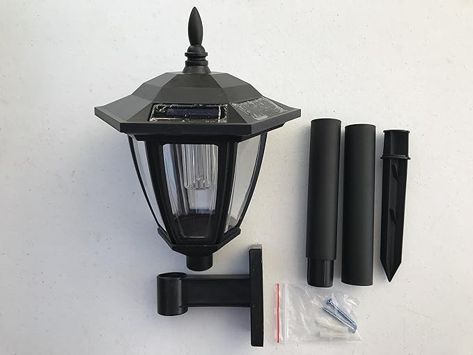 Solar Hexagon Wall Mount and Stakes Landscape Light with 6 Bright SMD White Color LED | Lumora