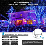 AmyHomie Blue Christmas Lights, 108Ft 300LED Halloween String Lights Outdoor Waterproof, End-to-End Indoor Fairy | Lumora