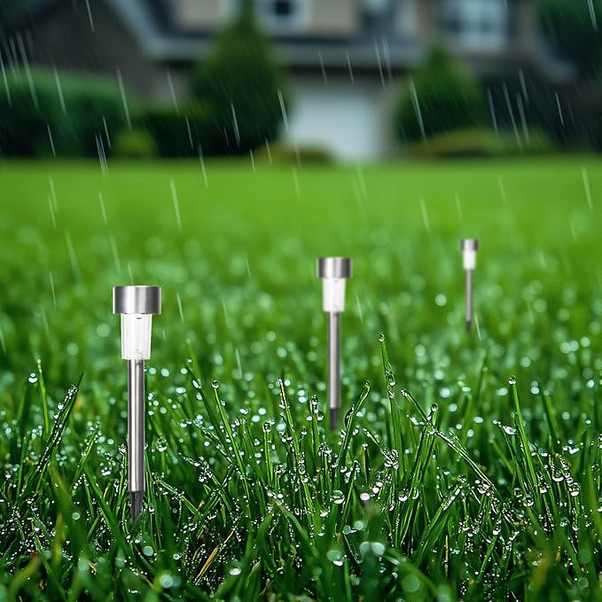 Solar Lights Outdoor Waterproof, 24 Pack Bright Pathway Lights, Solar Pathway Light with Auto On/Off, Warm White Light for Garden,Yard,Walkway and Landscape