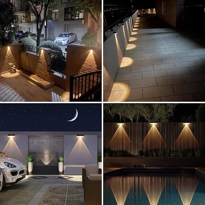 Solar Fence Lights Outdoor, LED Solar Deck Light Waterproof, 8 Pack Balcony Lights Outside Solar Powered for | Lumora
