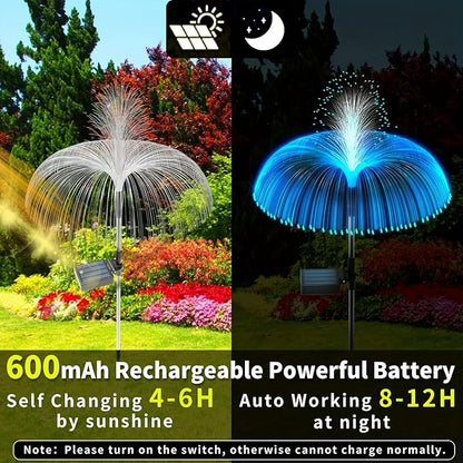 AcaJoe Solar Lights Outdoor 3 Pack 7 Colors Changing Jellyfish Solar Garden Lights Outside Waterproof for Yard Pathway Lawn Festival Wedding Party Decoration