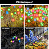 Swaying Solar Lights for Outside, 8 Mode RGB Color Changing Firefly Outdoor Waterproof, Swaying Solar Garden Lights | Lumora