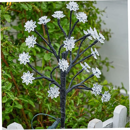 Solar Flower Stake Lamps, 66cm/26inch Solar LED Cherry Blossom Garden Lights, Waterproof Colorful Landscape Lights, Garden Decorative Lamp for Yard Patio Pathway (4pcs)