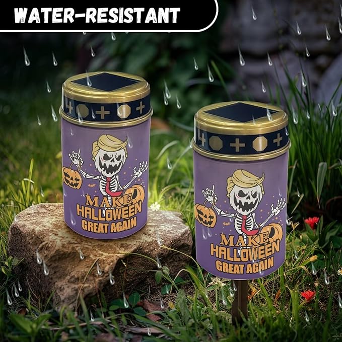 Funny Pumpkin Solar Light Outdoor Decorative Landscape Path Light Waterproof Led Flameless Grave Solar Path Lights Outdoor Halloween Decor