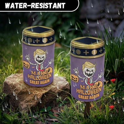 Funny Pumpkin Solar Light Outdoor Decorative Landscape Path Light Waterproof Led Flameless Grave Solar Path Lights Outdoor Halloween Decor