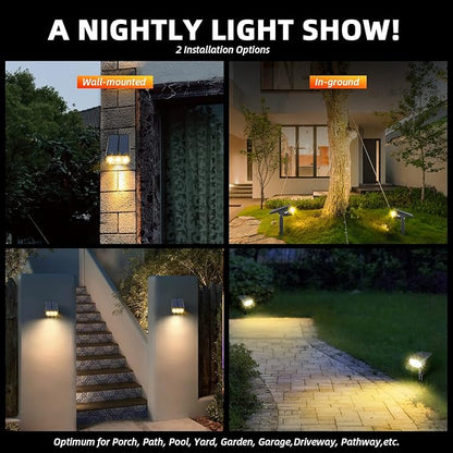 Solar Spot Lights Outdoor Landscape Lights, 40 LEDs Solar Landscape Spotlights Outdoor Waterproof Auto On/Off Garden Lights, Outdoor Lights for Yard Palm Trees Driveway Patio Pool