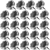 Peasur Solar Ground Lights Outdoor, 24 Pack Flat Solar Powered Disc Lights, IP68 Waterproof, Anti-Rust, Landscape | Lumora