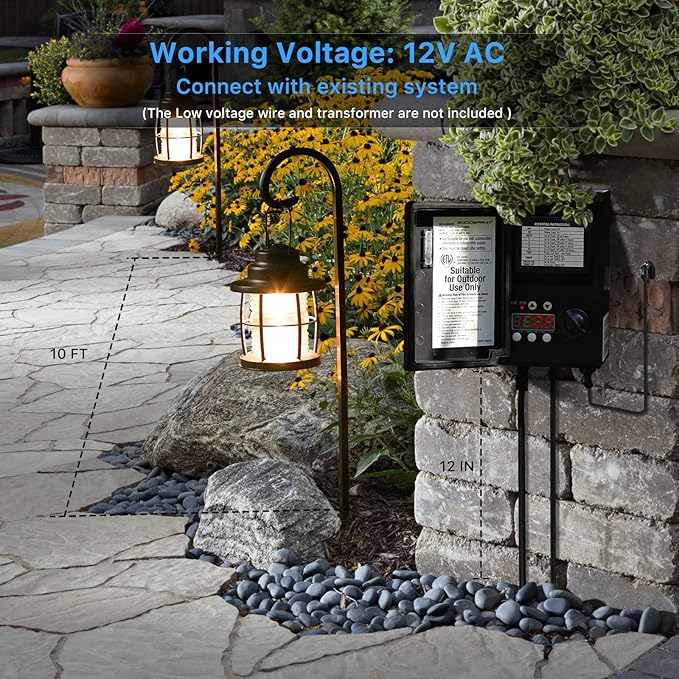 GOODSMANN Landscape Lighting Kits 8PK 12V AC Low Voltage Outdoor Hanging Path Lights 1.1W LED 32 Lumen 2900K Warm | Lumora