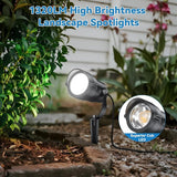 HIBOITEC 12W Spot Lights Outdoor 110V to 120V Landscape Lighting Waterproof Spotlight with 4.9ft 3-Plug LED Plug in | Lumora