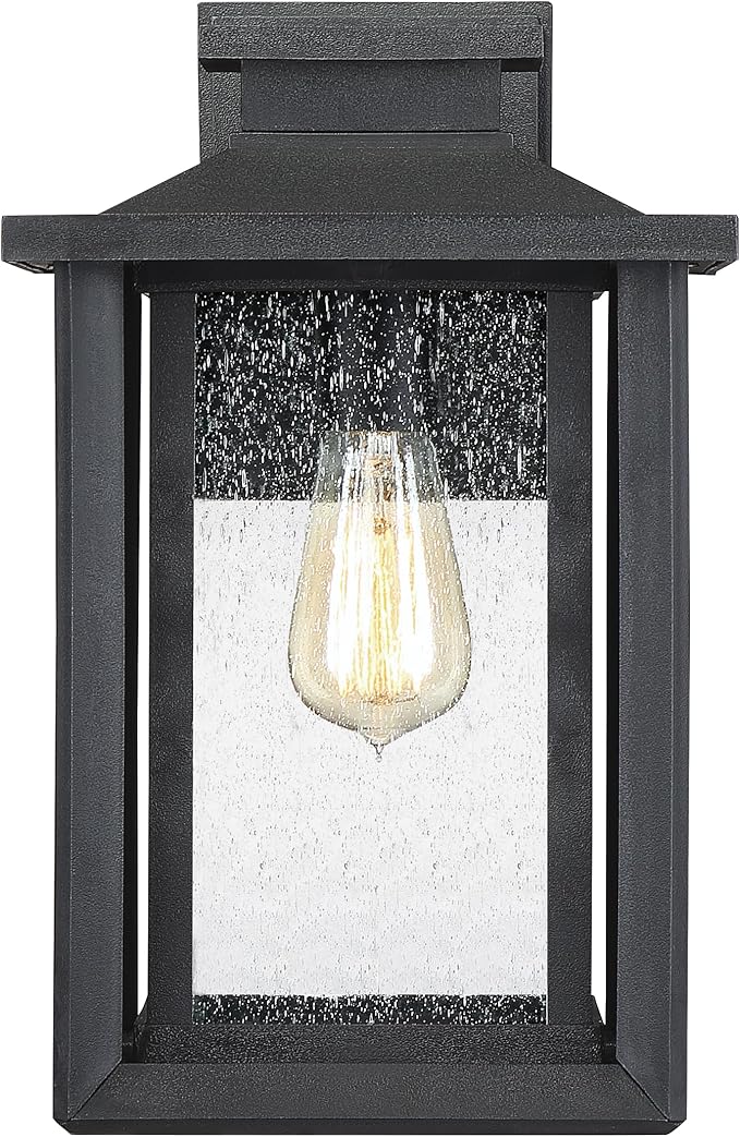Quoizel Wakefield Vintage Wall Sconce, Coastal Armour 14 Inch 1-Light Earth Black Wall - Outdoor Path Light | Lumora