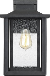 Quoizel Wakefield Vintage Wall Sconce, Coastal Armour 14 Inch 1-Light Earth Black Wall - Outdoor Path Light | Lumora