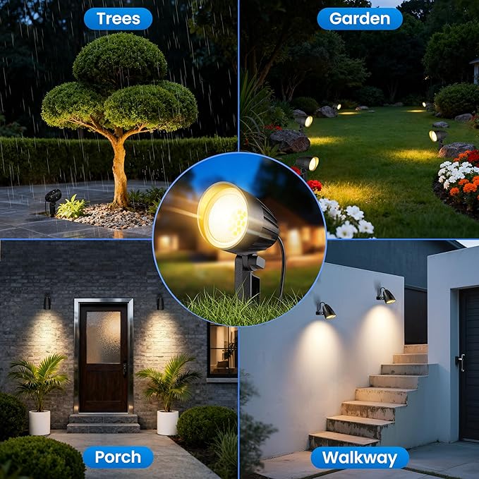 All-in-One Low Voltage Landscape Lighting Kit 12W LED Landscape Lights with 150W Transformer 2700K 12V-24V | Lumora