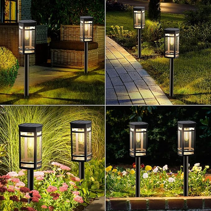 EXCMARK 16 Pack Solar Lights Outdoor Waterproof for Garden Pathway Walkway Driveway Yard Lawn Decorative Landscape | Lumora