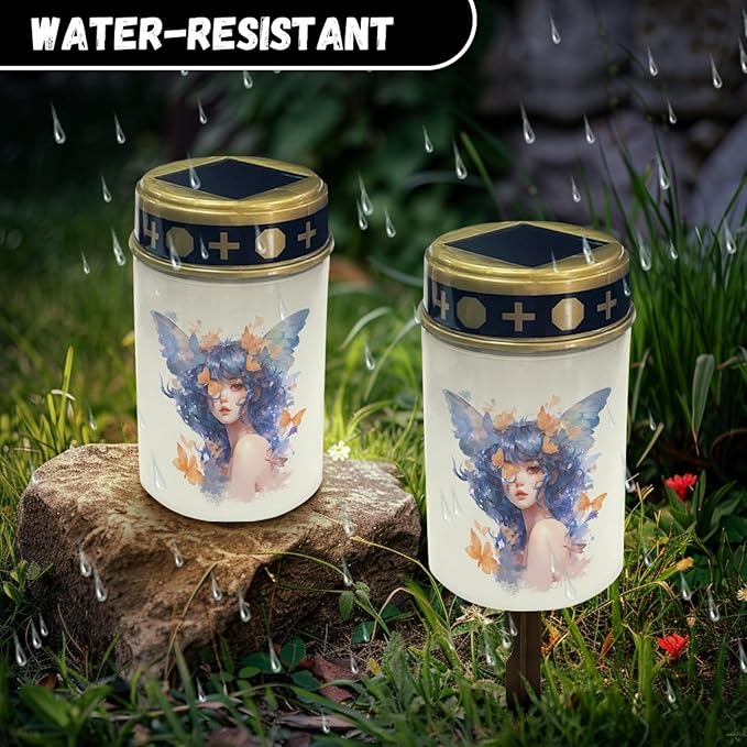 Flower Fairy Solar Lights Outdoor,Solar Stake Lights Garden Lights,Waterproof Solar Lights for Outside Yard Patio | Lumora