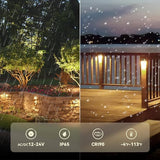 LEONLITE Update 5CCT LED Low Voltage Deck Lights, 180LM 3.74inch Landscape Step Railing Fence Light, 12-24V AC/DC | Lumora