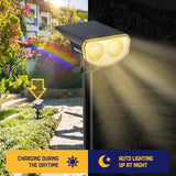 Kyosho Solar Outdoor Lights Waterproof IP67, 38 LEDs Solar Spot Lights Outdoor, 2-in-1 Landscape Spotlight with 3 | Lumora