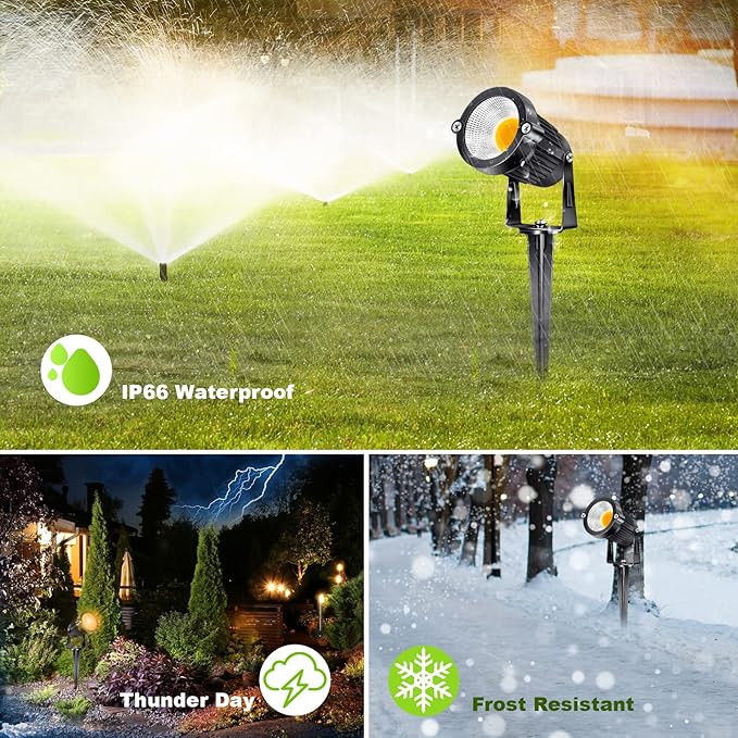 5W Low Voltage Landscape Lights Outdoor 12V AC/DC LED Landscape Lighting 3000K Warm White Waterproof Garden | Lumora